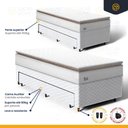 Ver imagem 4 de Cama Box com Colchão de Molas Ensacadas Pillow Top Neve + Auxiliar de Espuma Unique Solteiro 88cm