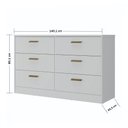 Ver imagem 3 de Cômoda Divino 6 Gavetas 100% Mdf Branca - Manbel