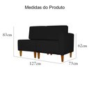 Ver imagem 5 de Poltrona Decorativa Alice Pés Trapézio Suede Preto - Ds Estofados
