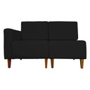 Ver imagem 1 de Poltrona Decorativa Alice Pés Trapézio Suede Preto - Ds Estofados