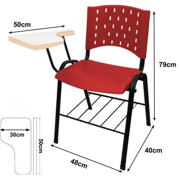 Cadeira Escolar Universitária Plástica - 3