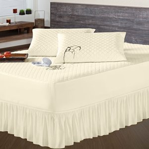 Capa Impermeável para Colchão Matelada Casal Padrão Palha + Saia box
