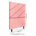 Ver imagem 3 de Cabeceira Solteiro 100 Cm com Frame Cristal Suede Rosa Artte
