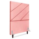 Ver imagem 1 de Cabeceira Solteiro 100 Cm com Frame Cristal Suede Rosa Artte
