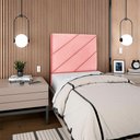 Ver mais imagens de Cabeceira Solteiro 100 Cm com Frame Cristal Suede Rosa Artte