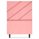 Ver imagem 5 de Cabeceira Solteiro 100 Cm com Frame Cristal Suede Rosa Artte