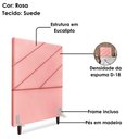Ver imagem 4 de Cabeceira Solteiro 100 Cm com Frame Cristal Suede Rosa Artte