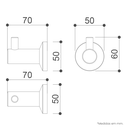 Ver imagem 3 de Cabide Cabideiro Simples para Banheiro Lavabo Lavanderia Acabamento Grafite Escovado - Dpace5510