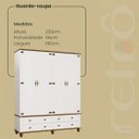 Ver imagem 5 de Quarto Completo Retrô Off White/nogueira