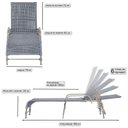 Ver imagem 3 de Espreguiçadeira Corda Náutica em Alumínio para Piscina Edícula Catar Cinza