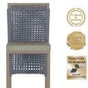 Ver imagem 3 de 4 Banqueta em Alumínio Roma Fendi Corda Náutica Tecido 8