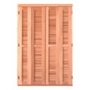 Ver imagem 3 de Porta Balcão de Madeira Vitro de Correr Veneziana Pantográfica Eucalipto Esel - 2.16AX1.40L