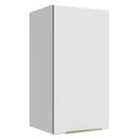 Ver imagem 1 de Armário Aéreo Madesa Lux 35 cm 1 Porta Branco/Branco Veludo