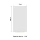 Ver imagem 3 de Armário Aéreo Madesa Lux 35 cm 1 Porta Branco/Branco Veludo