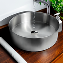 Ver imagem 2 de Cuba Banheiro Redonda Escovada Aço Inox 304 Válvula Click