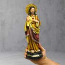 Ver imagem 4 de Imagem Sagrado Coração de Jesus Dourado Elegance Resina 30 Cm