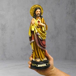 Imagem Sagrado Coração de Jesus Dourado Elegance Resina 30 Cm - 4
