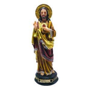 Imagem Sagrado Coração de Jesus Dourado Elegance Resina 30 Cm