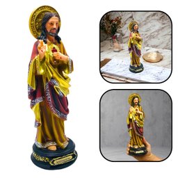 Imagem Sagrado Coração de Jesus Dourado Elegance Resina 30 Cm - 3