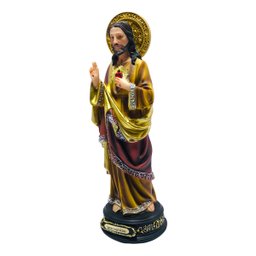 Imagem Sagrado Coração de Jesus Dourado Elegance Resina 30 Cm - 6