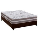 Ver imagem 1 de Cama Box Casal: Colchão Espuma D33 Herval Long Live + Base Crc Suede Brown (138x188)