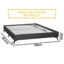 Ver imagem 3 de Base Cama Box Orgânica Montreal 199x210cm King Size Pés de Ferro Bouclê - Sofa Store:bouclê Cinza Cl