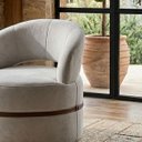 Ver imagem 2 de Poltrona Decorativa Moderna Arredondada Confortável Luxo Paris:Veludo Prata