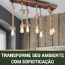 Luminária Pendente Lustre Teto Corda Sisal Rústico 1m Lpcr11 - 3