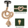 Luminária Pendente Lustre Teto Corda Sisal Rústico 1m Lpcr11 - 9