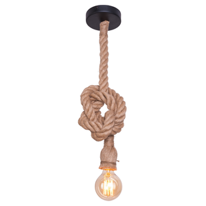 Luminária Pendente Lustre Teto Corda Sisal Rústico 1m Lpcr11