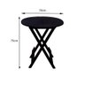Kit 10 Jogos De Mesa Dobravel Com 4 Cadeiras Tampo Redondo 70X70 Preto - Preto - 2