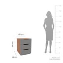 Ver imagem 4 de Mesa de Cabeceira Madri com 3 Gavetas 40x54cm Cinza/Freijó 250695