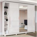 Ver imagem 1 de Guarda Roupa Casal 3 Portas de Correr 6 Gavetas Branco F542