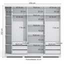 Ver imagem 3 de Guarda Roupa Casal 3 Portas de Correr 6 Gavetas Branco F542