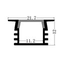 Ver imagem 6 de Perfil Fita Led Embutir 2 Metros 22x12mm Alumínio Difusor Fosco R15