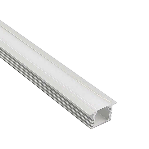 Perfil Fita Led Embutir 2 Metros 22x12mm Alumínio Difusor Fosco R15