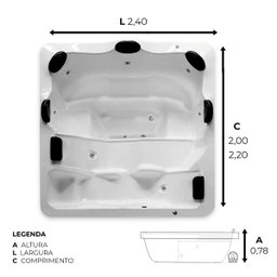Spa Quadrado Magnolia Combate com Hidro - 127v - 3