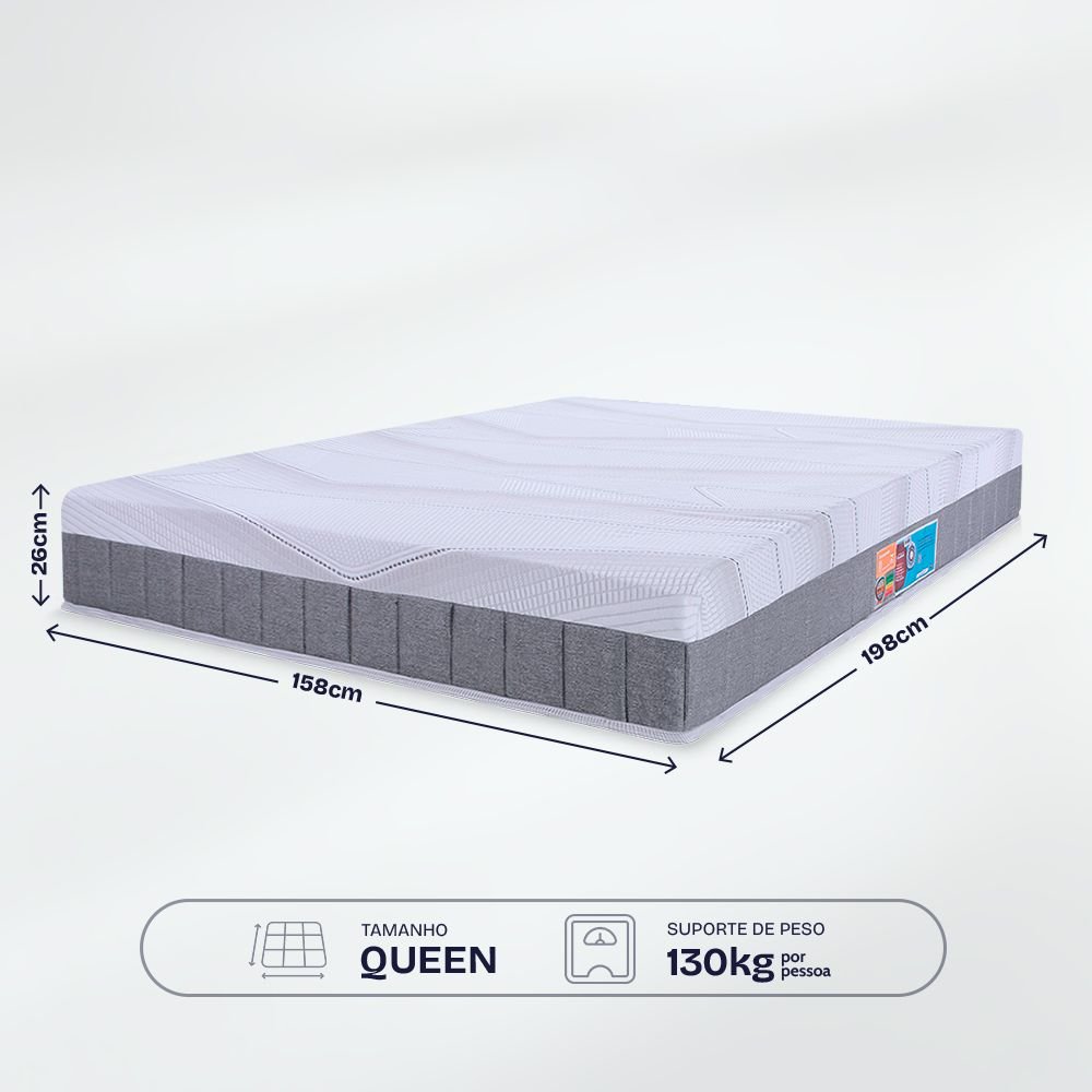 Colchão Queen a Vácuo Infinity Premium 158x198cm Bf Colchões - 5