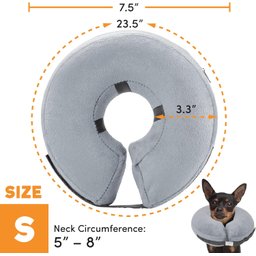 Bencmate Coleira Inflável Protetora para Pets Cinza (p) - 2