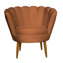 Ver imagem 3 de Kit 2 Poltronas Decorativa Sala de Estar Pétala Veludo Terracota - Montanaris Decor MD MONTANARIS DE