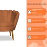 Kit 2 Poltronas Decorativa Sala de Estar Pétala Veludo Terracota - Montanaris Decor MD MONTANARIS DE - 6