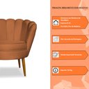 Ver imagem 7 de Kit 2 Poltronas Decorativa Sala de Estar Pétala Veludo Terracota - Montanaris Decor MD MONTANARIS DE