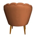 Ver imagem 5 de Kit 2 Poltronas Decorativa Sala de Estar Pétala Veludo Terracota - Montanaris Decor MD MONTANARIS DE