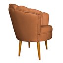 Ver imagem 4 de Kit 2 Poltronas Decorativa Sala de Estar Pétala Veludo Terracota - Montanaris Decor MD MONTANARIS DE