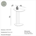 Ver imagem 3 de Mesa Auxiliar Orgânica 60cm Preto Fosco - Dalla Costa