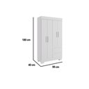 Ver imagem 3 de Guarda Roupa Solteiro 4 Portas e 2 Gavetas Maya Nature/off White - Acp