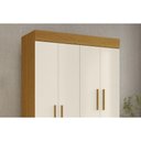 Ver imagem 5 de Guarda Roupa Solteiro 4 Portas e 2 Gavetas Maya Nature/off White - Acp