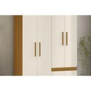 Ver imagem 6 de Guarda Roupa Solteiro 4 Portas e 2 Gavetas Maya Nature/off White - Acp