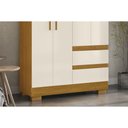 Ver imagem 7 de Guarda Roupa Solteiro 4 Portas e 2 Gavetas Maya Nature/off White - Acp