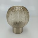 Ver mais imagens de Vaso Decorativo Enfeite Casa Home&Co 24x20x20cm Vidro Cinza